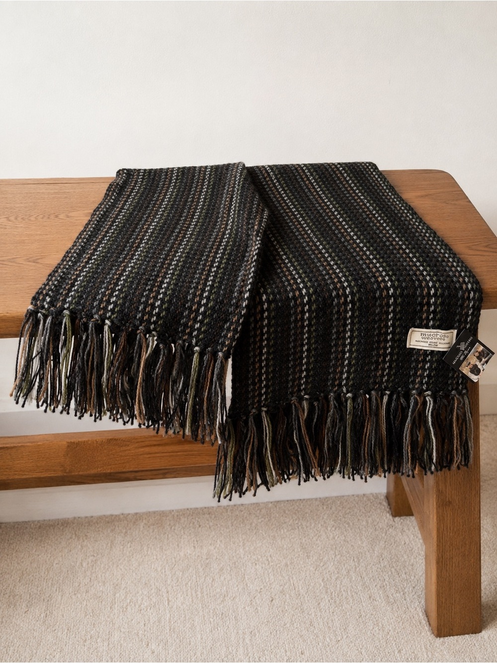 Mucros Weavers 100% Alpaca Tweed Scarf – Made in Ireland, NWT